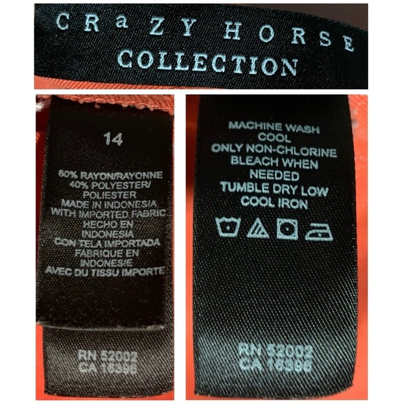 Crazy Horse Collection Coral Wideleg Pants, [Sz 14] - Picture 5 of 6